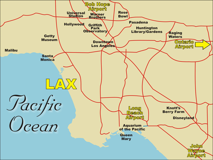 airports in los angeles map Airport Information For Greater Los Angeles airports in los angeles map