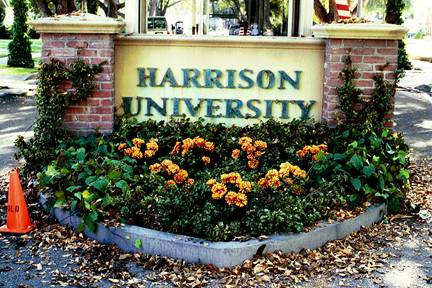 Old School Harrison University Sign