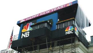 NBC's TV Camera booth for the Rose Parade